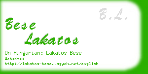 bese lakatos business card